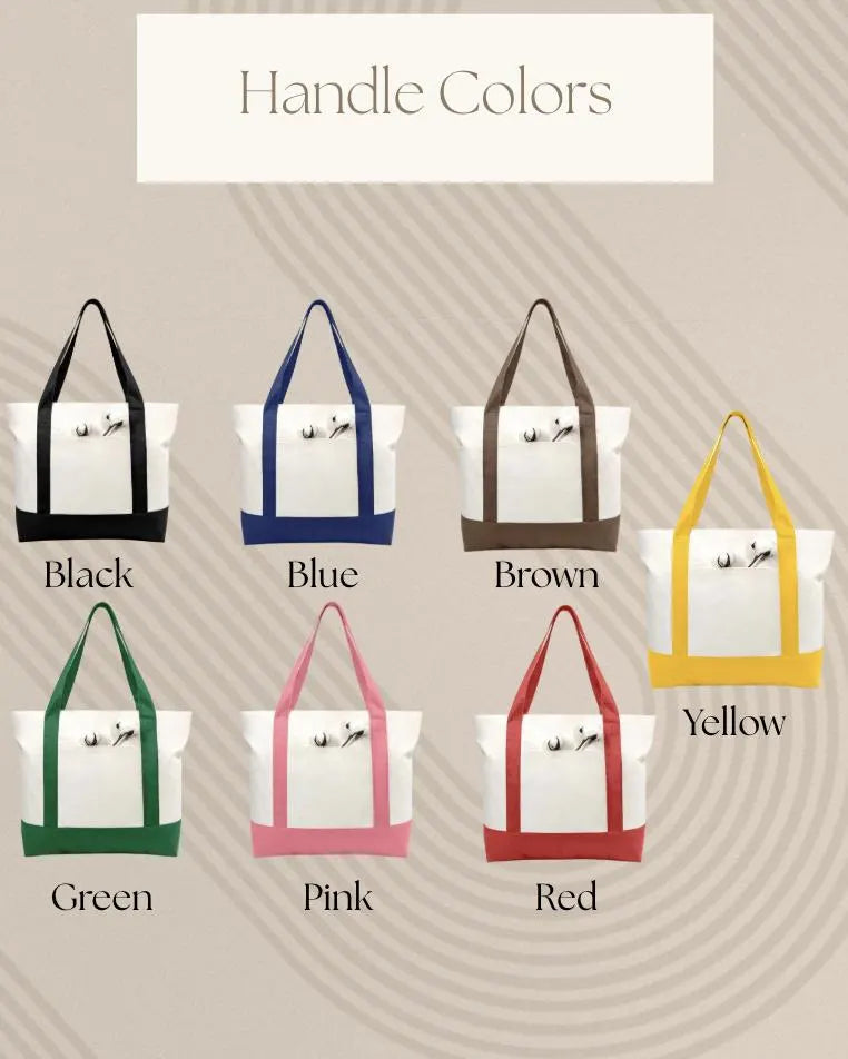 Personalized Zippered Canvas Bag