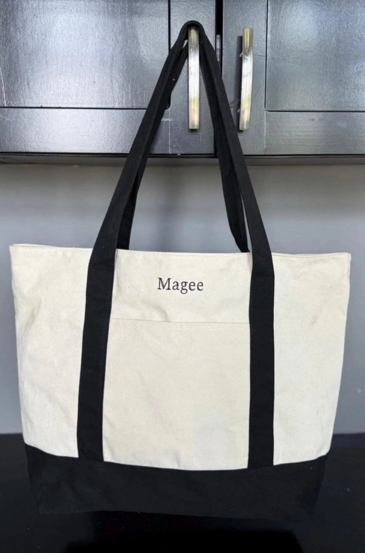 Personalized Zippered Canvas Bag
